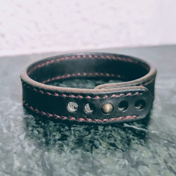 Läderarmband Classic Svart / Lila - Bild 2