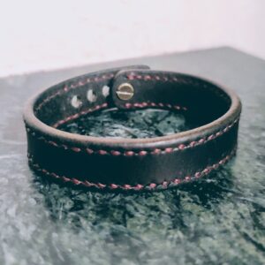 Läderarmband Classic Svart / Lila